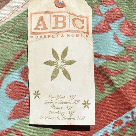 ABC Carpet Floorcloth Hand Stenciled Linen - Picture 4 of 4